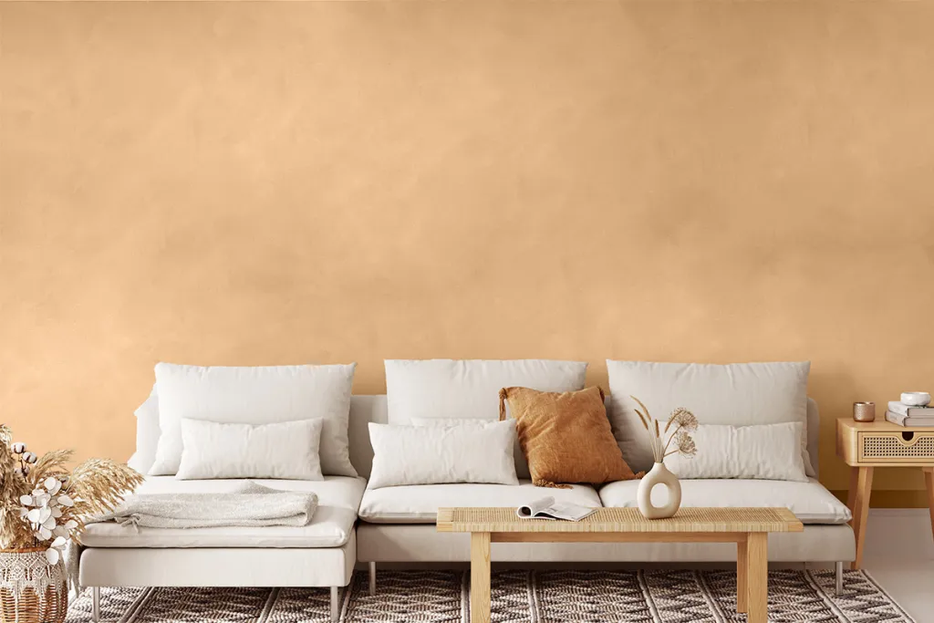 limewash kalkfarbe peinture chaux ochre brown 1