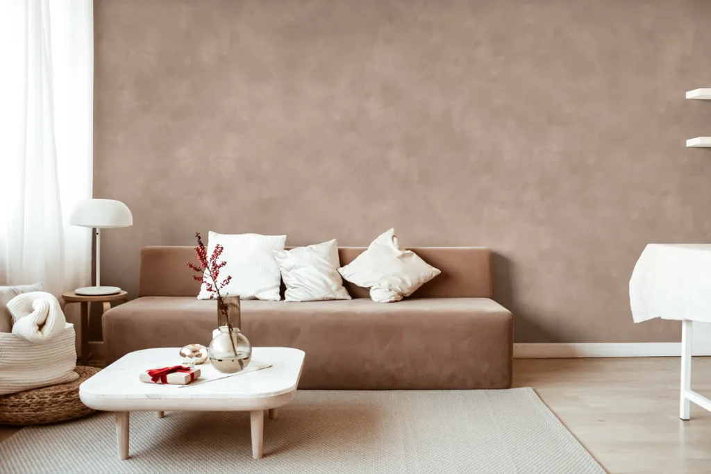 limewash kalkfarbe peinture chaux terra brown 1